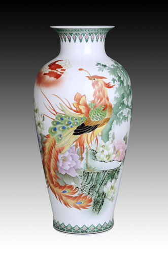 顧澄清-花瓶釉下彩《丹鳳朝陽》 顧澄清-花瓶釉下彩《丹鳳朝陽》